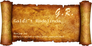 Galát Rodelinda névjegykártya